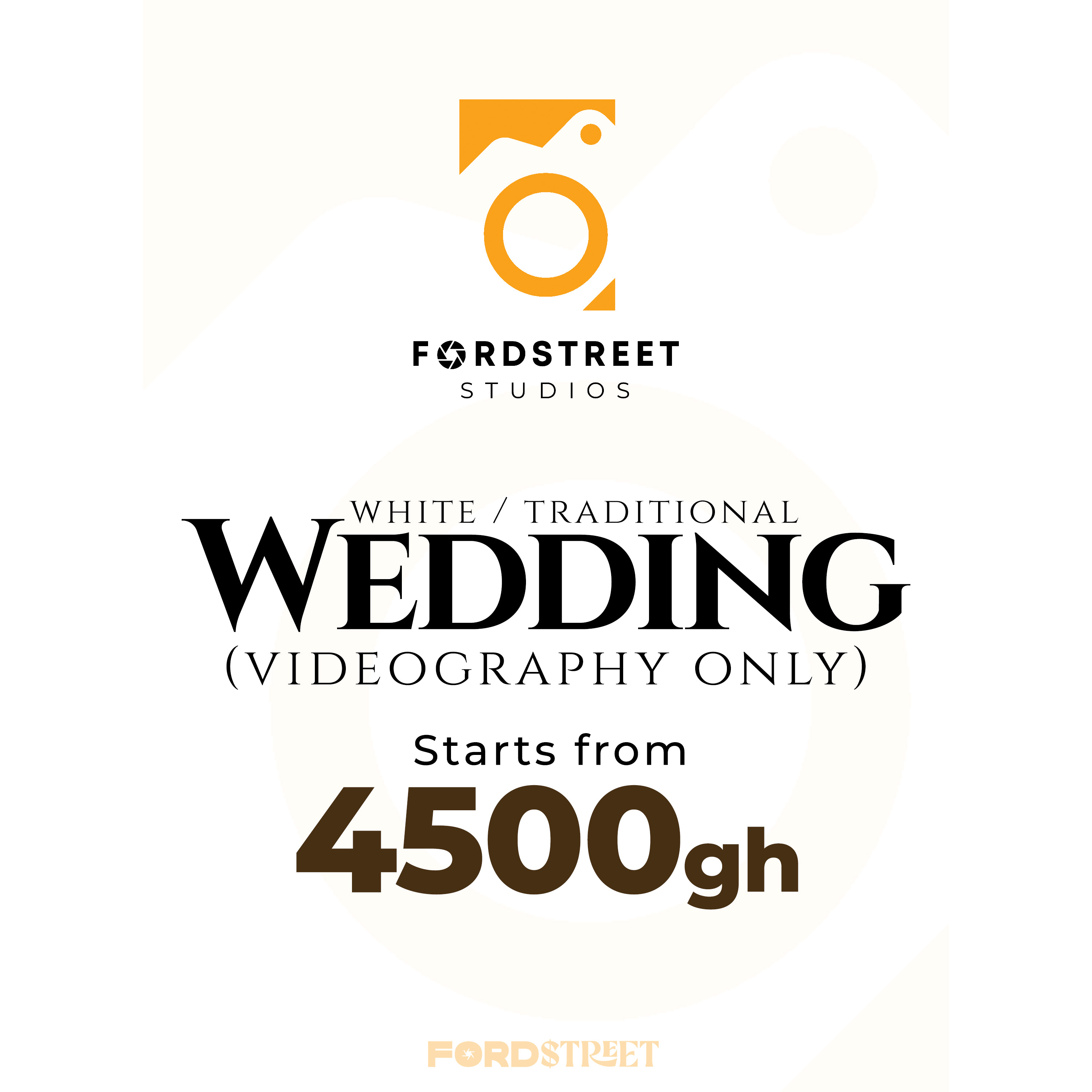White/Traditional Wedding Videography Only